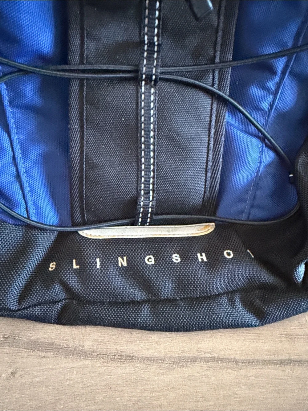 The North Face Slingshot Backpack Blue Black Outdoor Hiking Camping Gorpcore